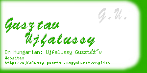 gusztav ujfalussy business card